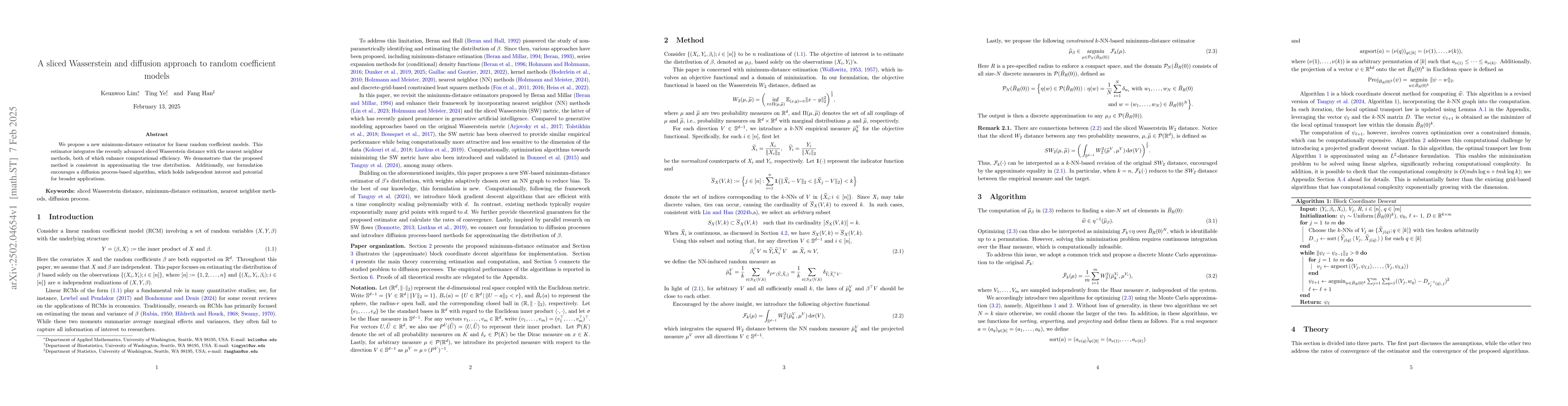 Thumbnail for A sliced Wasserstein and diffusion approach to random coefficient models