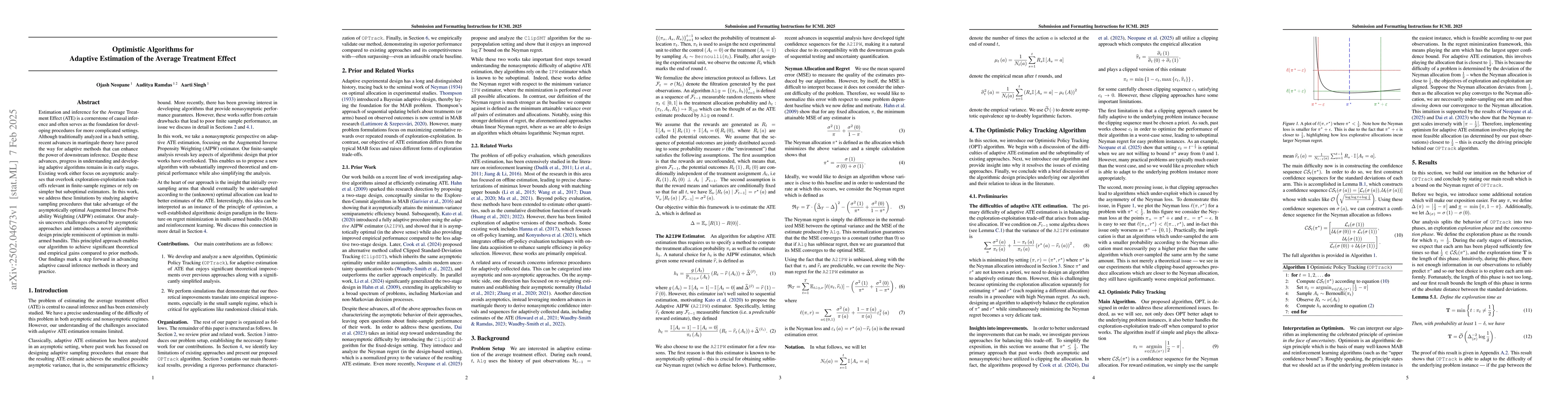 Thumbnail for Optimistic Algorithms for Adaptive Estimation of the Average Treatment
  Effect