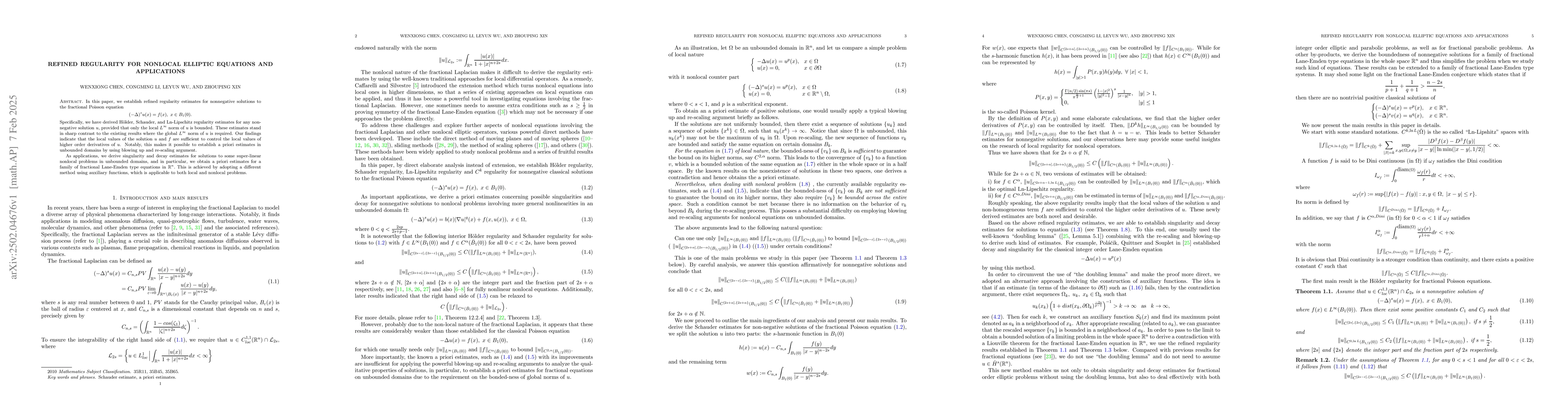Thumbnail for Refined regularity for nonlocal elliptic equations and applications
