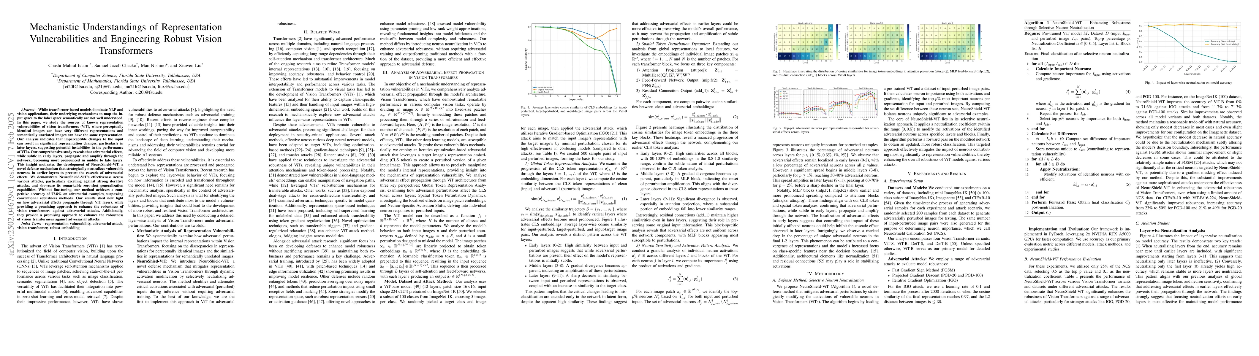 Thumbnail for Mechanistic Understandings of Representation Vulnerabilities and
  Engineering Robust Vision Transformers