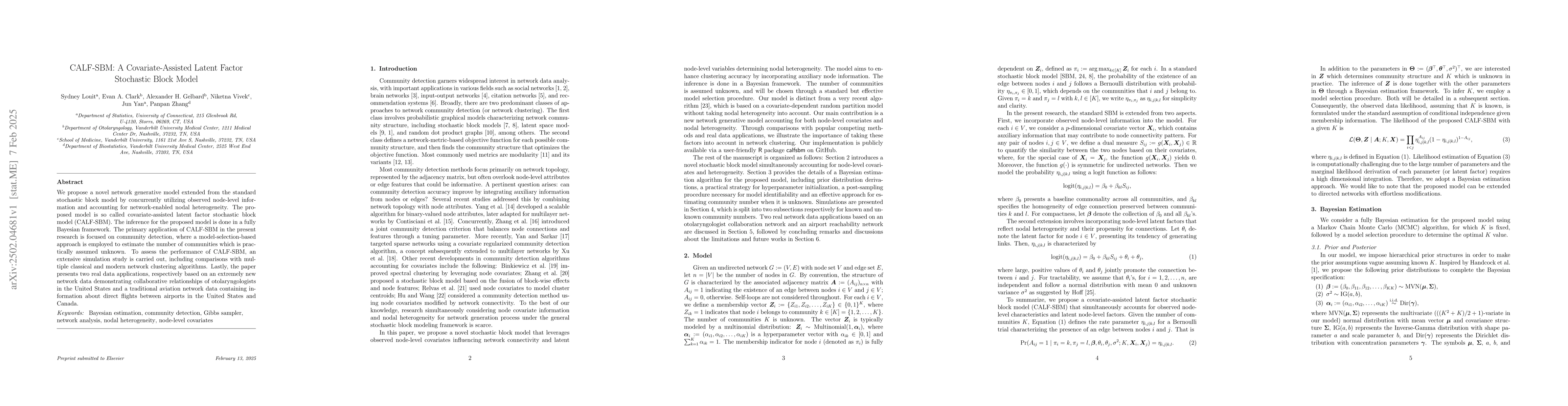 Thumbnail for CALF-SBM: A Covariate-Assisted Latent Factor Stochastic Block Model