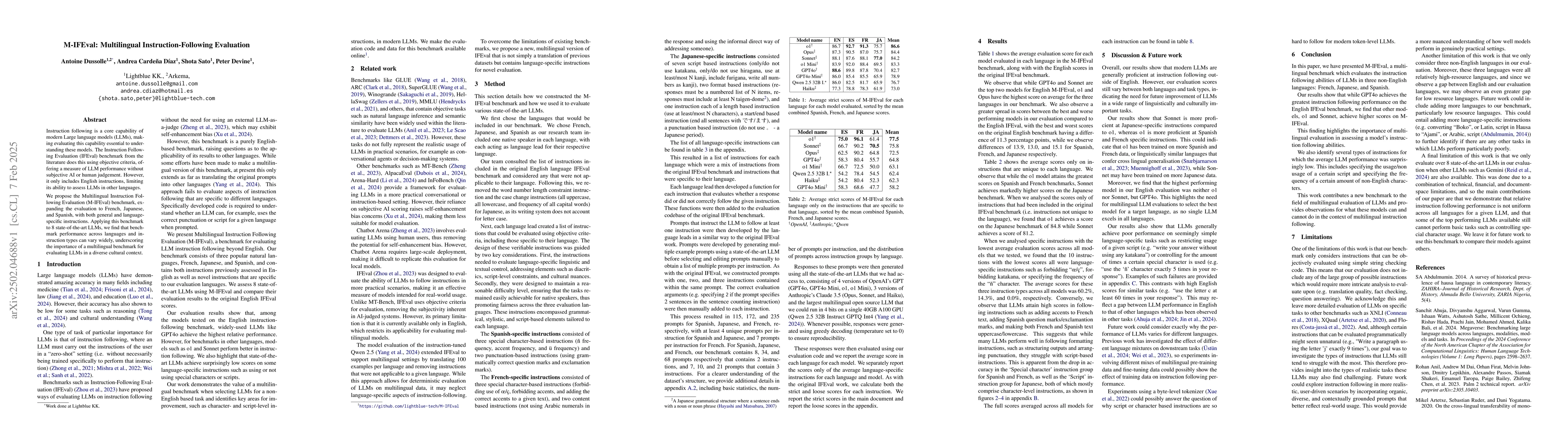 Thumbnail for M-IFEval: Multilingual Instruction-Following Evaluation