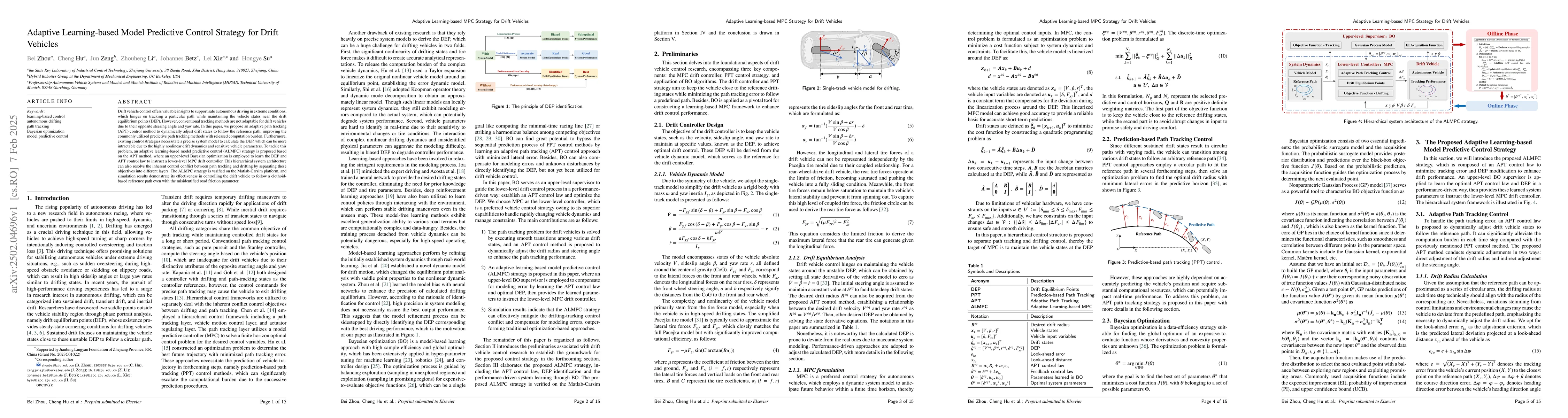 Thumbnail for Adaptive Learning-based Model Predictive Control Strategy for Drift
  Vehicles