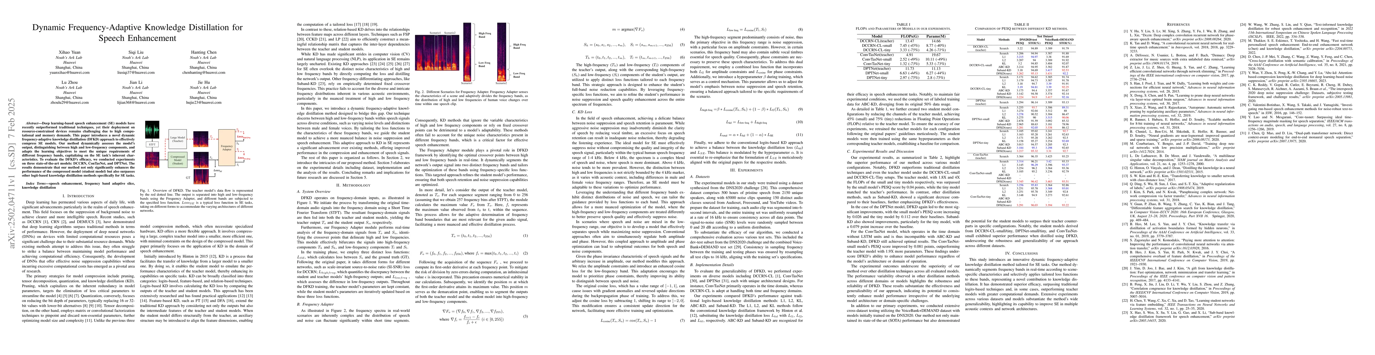 Thumbnail for Dynamic Frequency-Adaptive Knowledge Distillation for Speech Enhancement