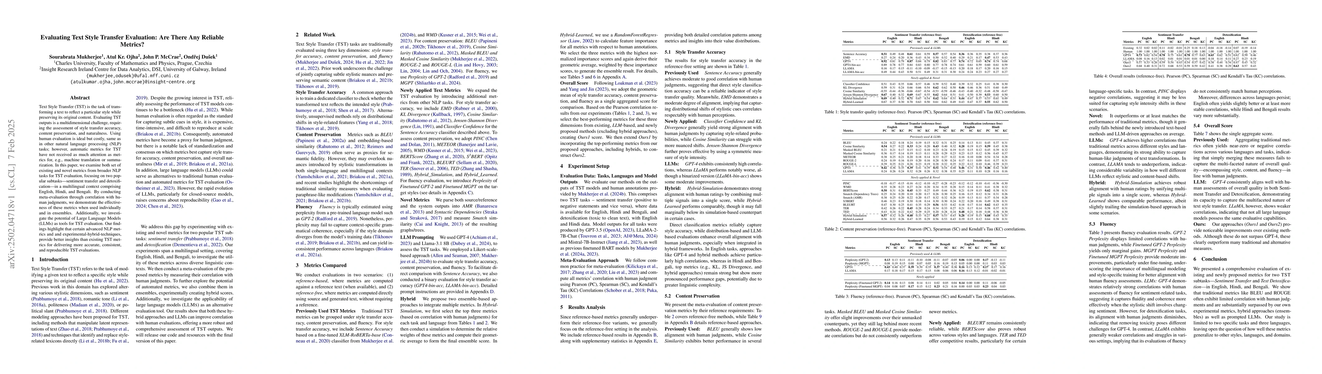 Thumbnail for Evaluating Text Style Transfer Evaluation: Are There Any Reliable
  Metrics?