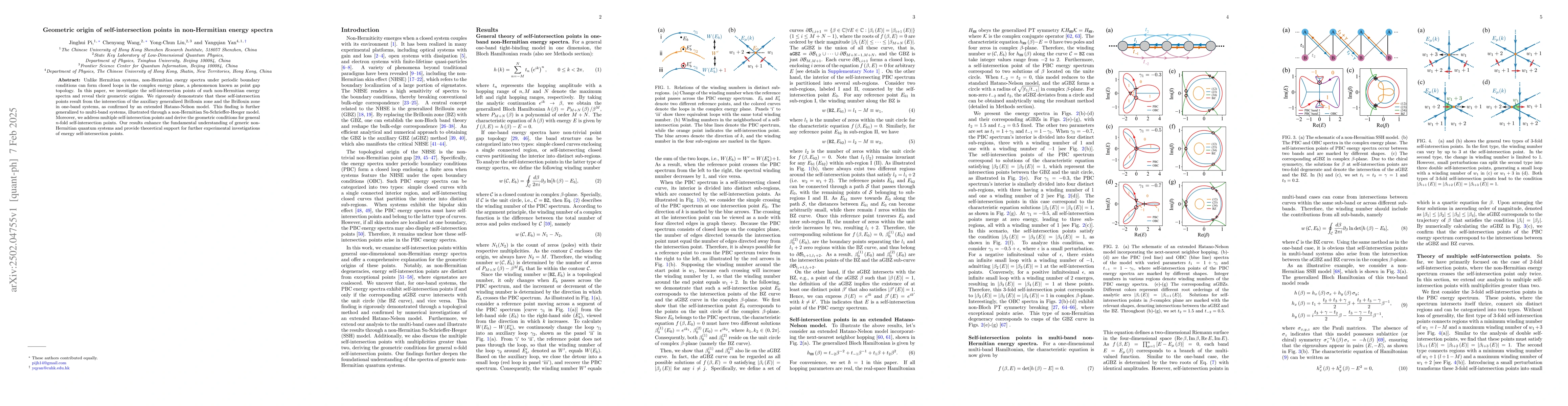 Thumbnail for Geometric origin of self-intersection points in non-Hermitian energy
  spectra