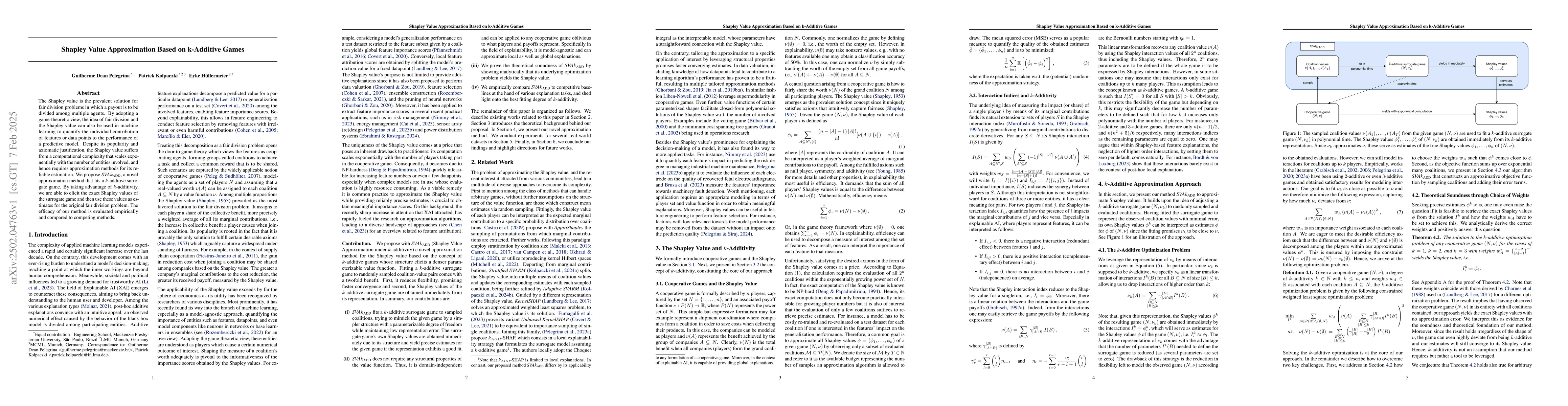 Thumbnail for Shapley Value Approximation Based on k-Additive Games