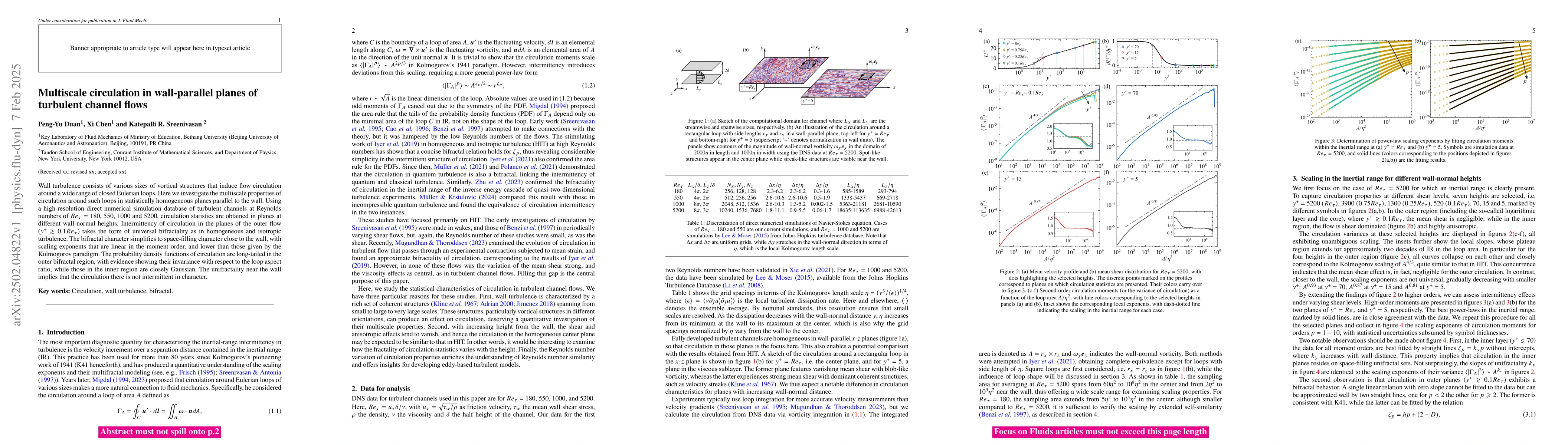 Thumbnail for Multiscale circulation in wall-parallel planes of turbulent channel
  flows
