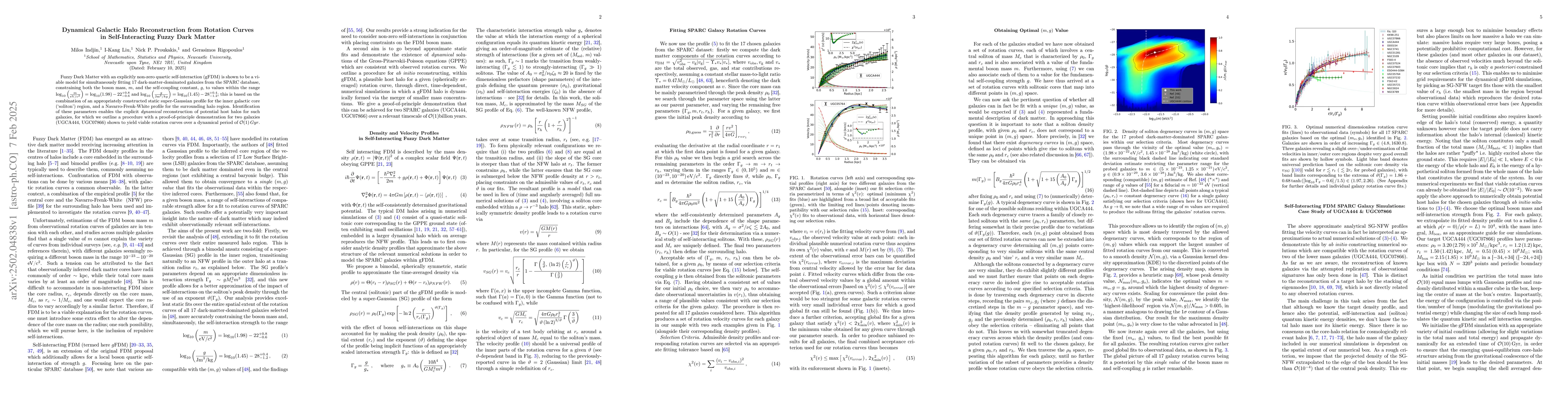 Thumbnail for Dynamical Galactic Halo Reconstruction from Rotation Curves in
  Self-Interacting Fuzzy Dark Matter