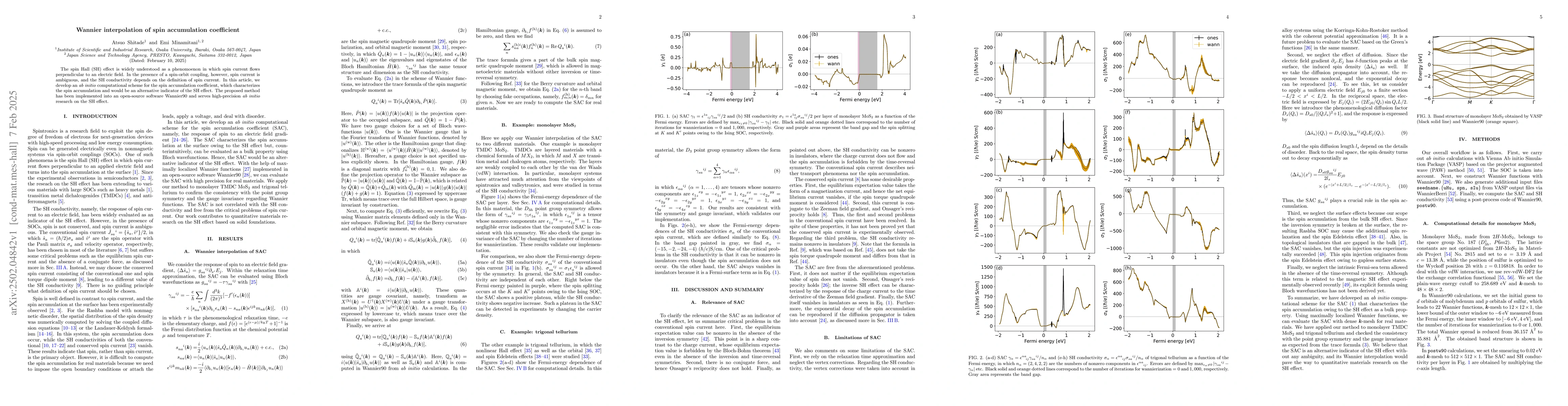 Thumbnail for Wannier interpolation of spin accumulation coefficient
