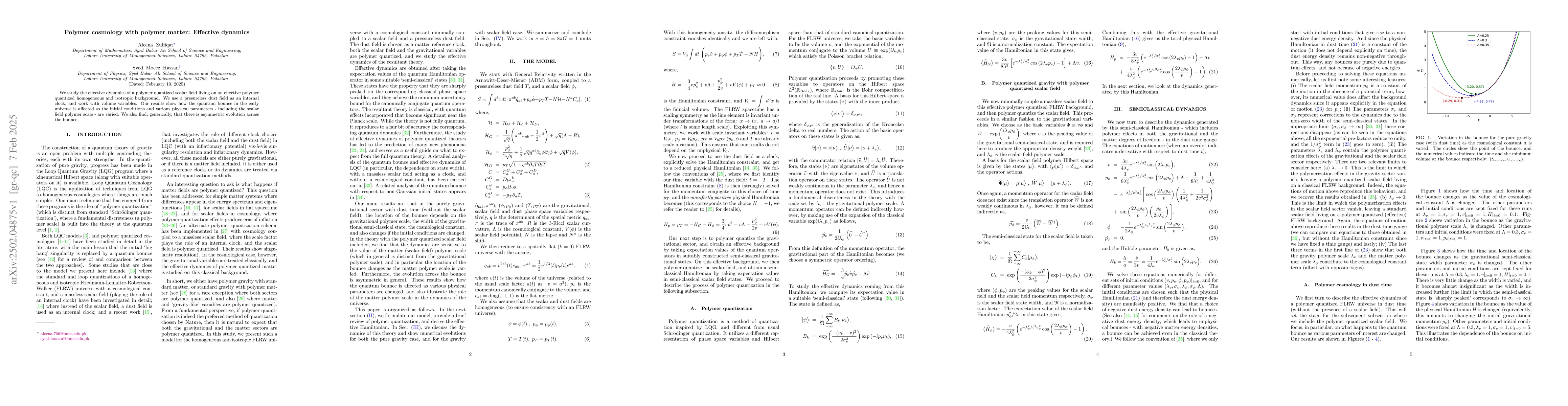 Thumbnail for Polymer cosmology with polymer matter: Effective dynamics