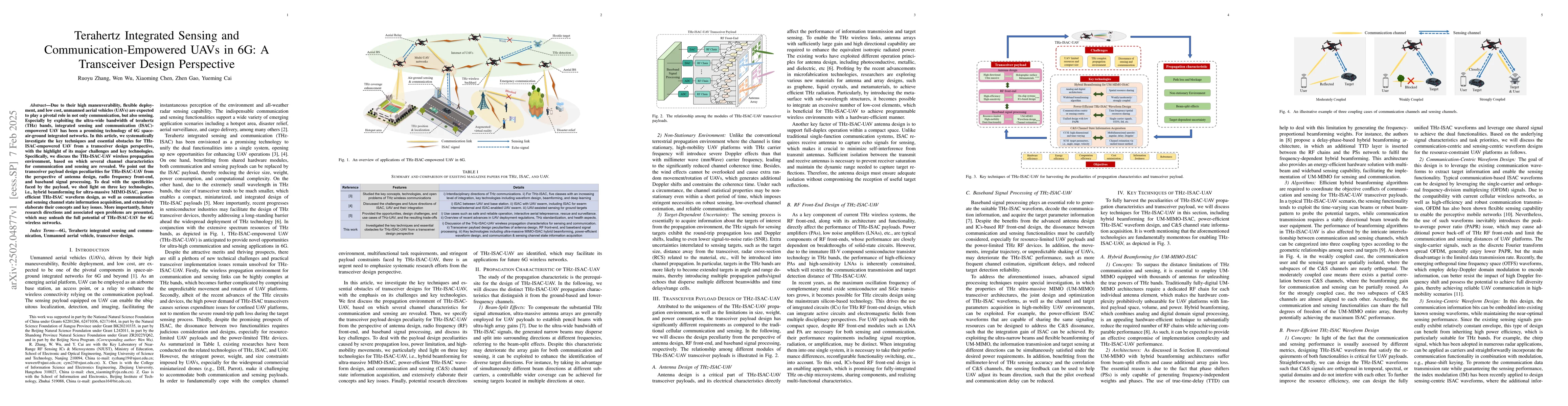Thumbnail for Terahertz Integrated Sensing and Communication-Empowered UAVs in 6G: A
  Transceiver Design Perspective