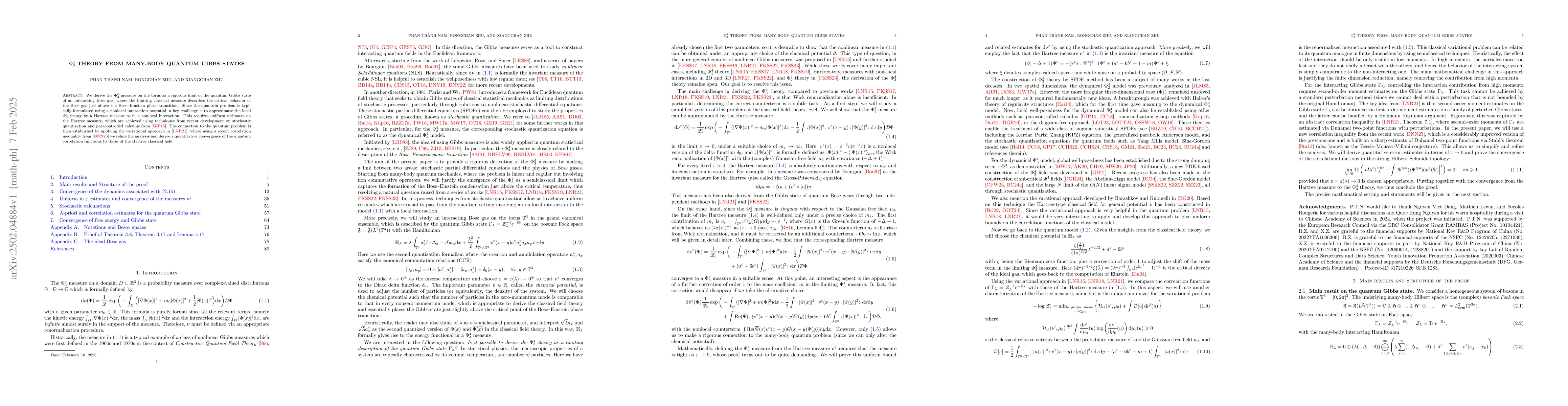 Thumbnail for $Φ^4_3$ Theory from many-body quantum Gibbs states