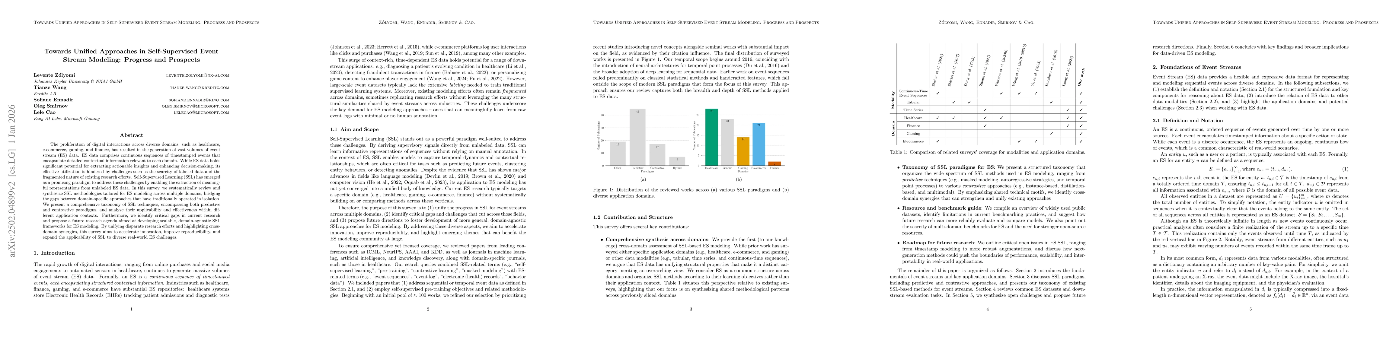 Thumbnail for Towards Unified Approaches in Self-Supervised Event Stream Modeling: Progress and Prospects