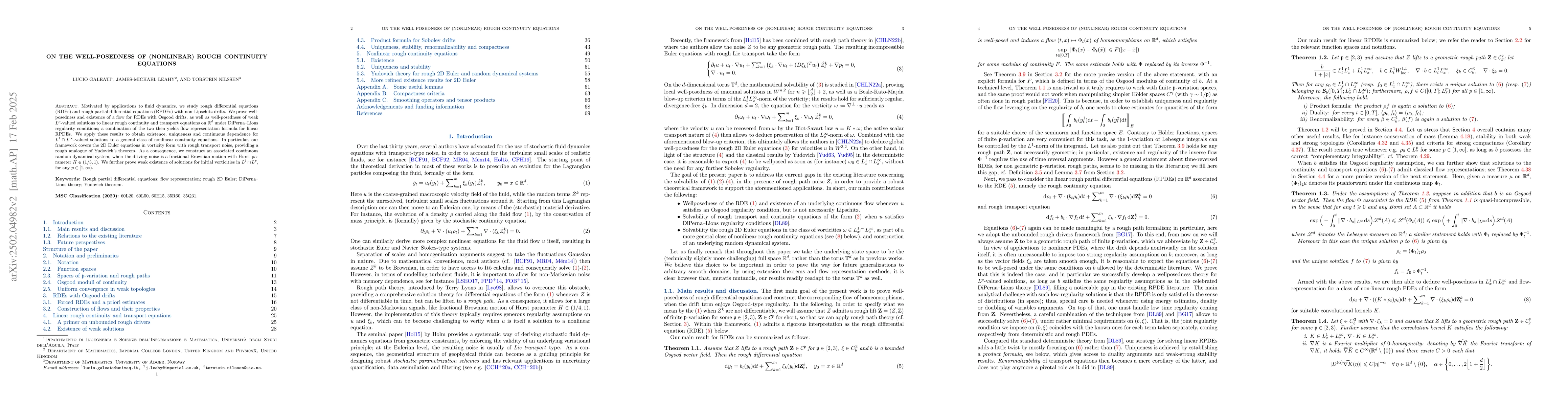 Thumbnail for On the well-posedness of (nonlinear) rough continuity equations