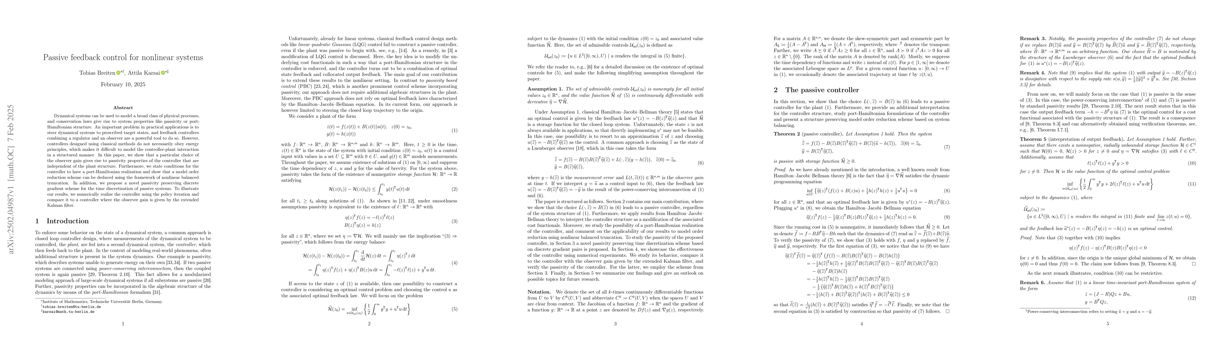 Thumbnail for Passive feedback control for nonlinear systems