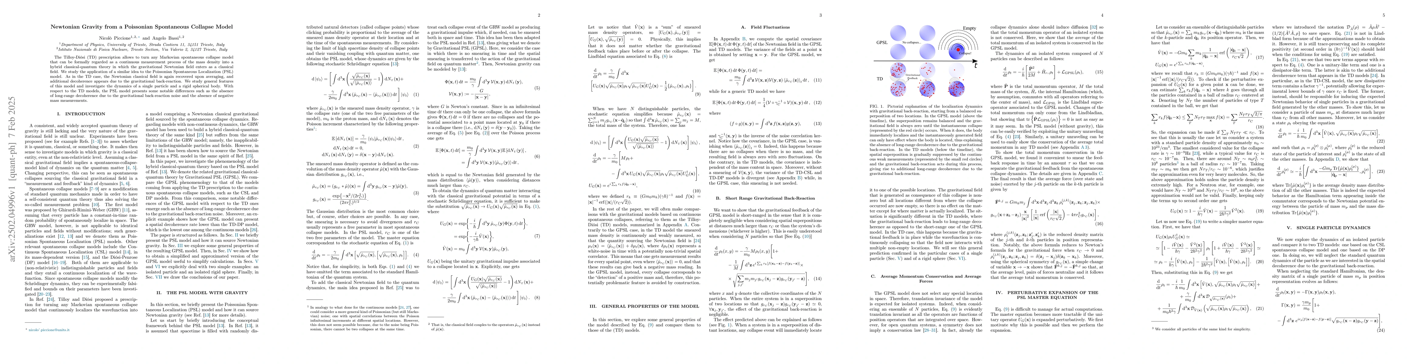 Thumbnail for Newtonian Gravity from a Poissonian Spontaneous Collapse Model