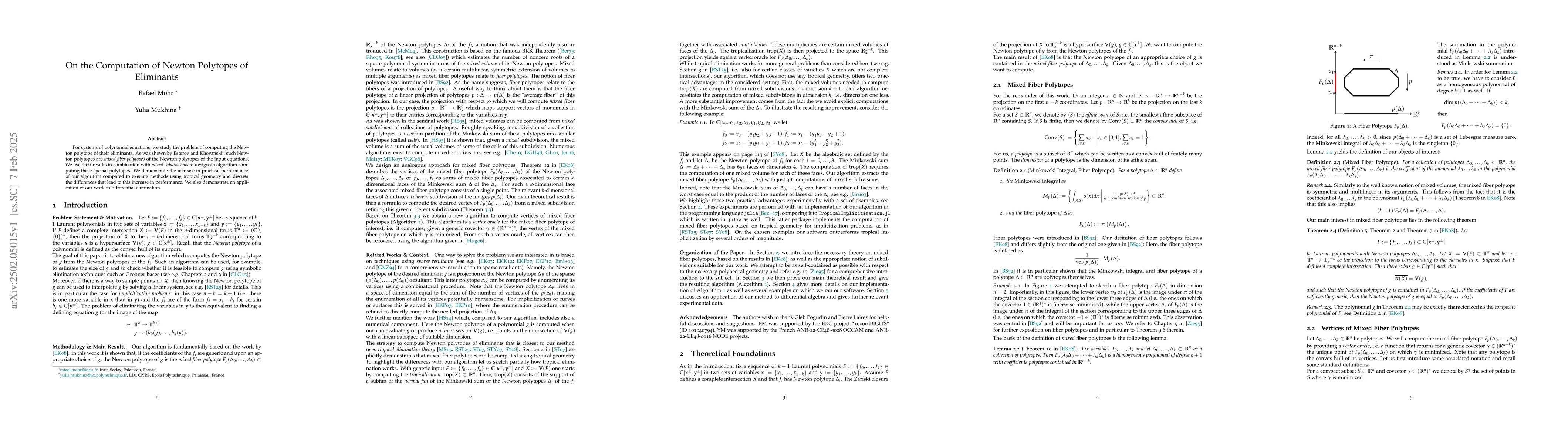 Thumbnail for On the Computation of Newton Polytopes of Eliminants