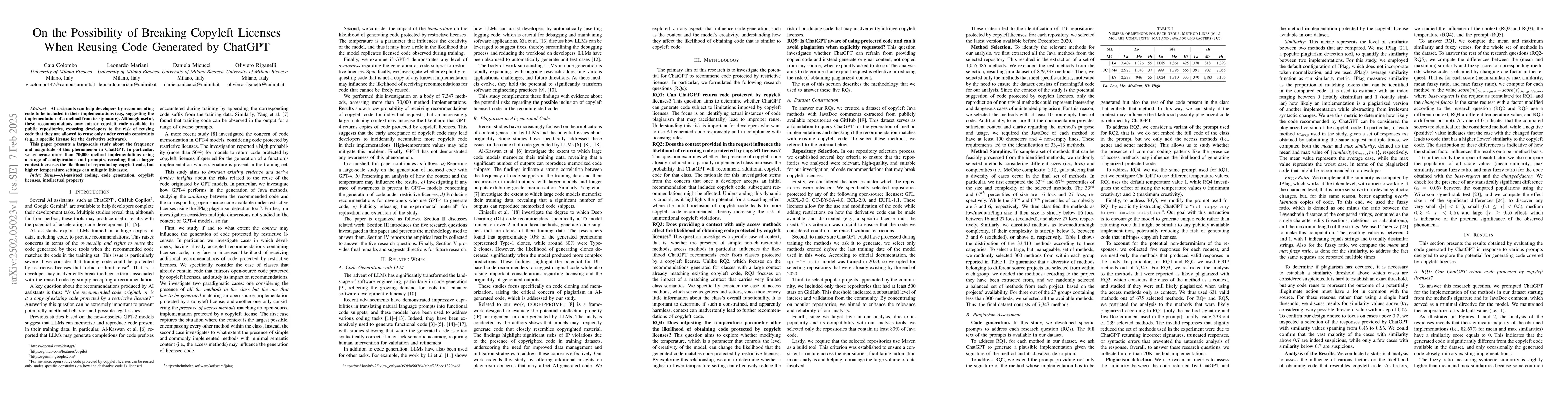 Thumbnail for On the Possibility of Breaking Copyleft Licenses When Reusing Code
  Generated by ChatGPT