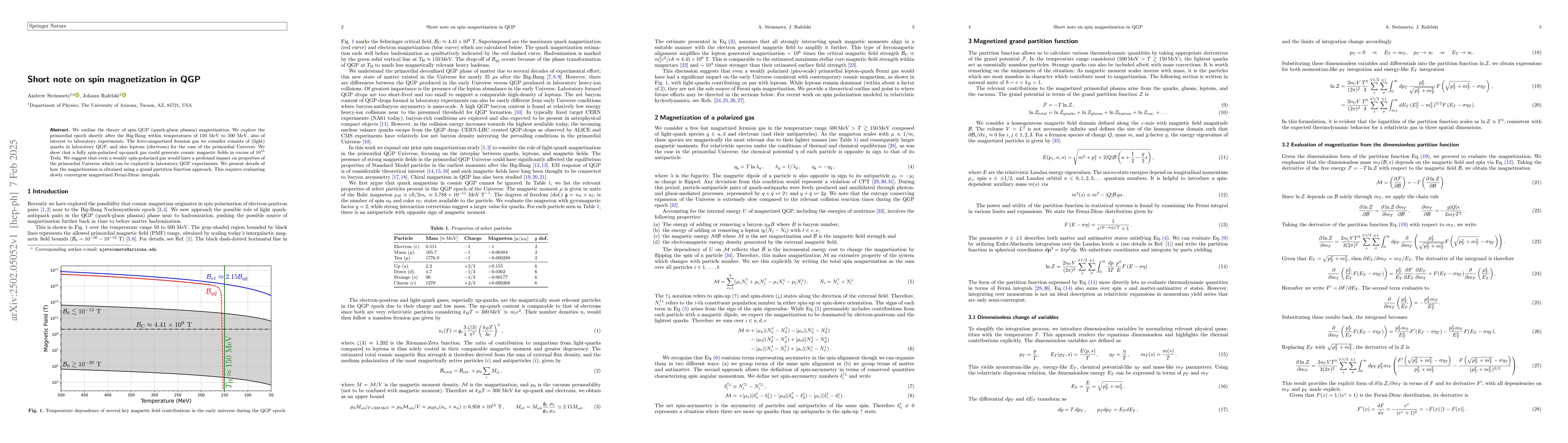 Thumbnail for Short note on spin magnetization in QGP
