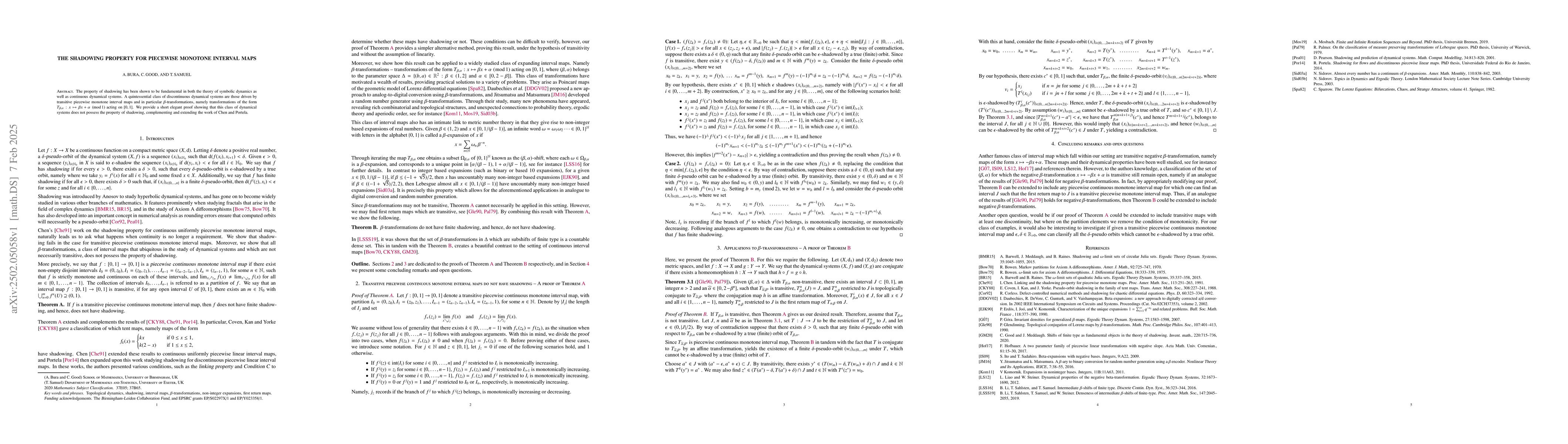 Thumbnail for The shadowing property for piecewise monotone interval maps
