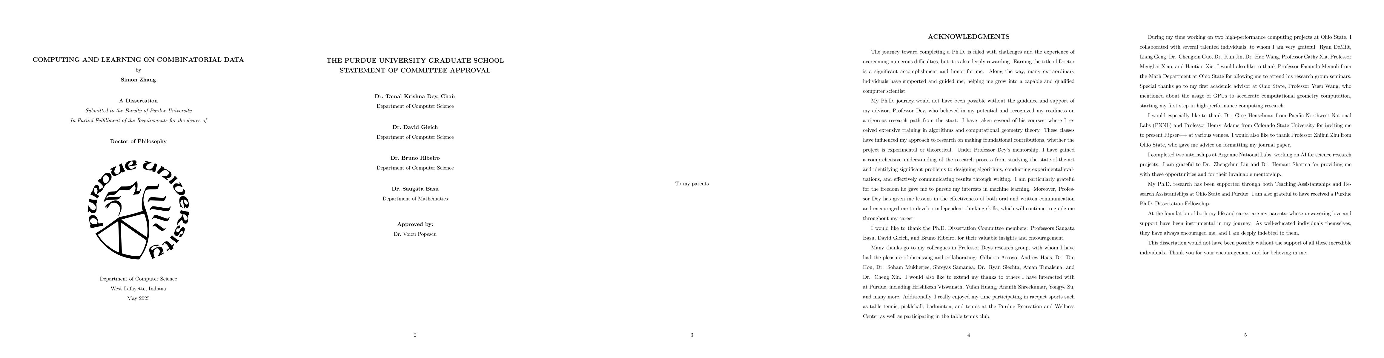 Thumbnail for Computing and Learning on Combinatorial Data