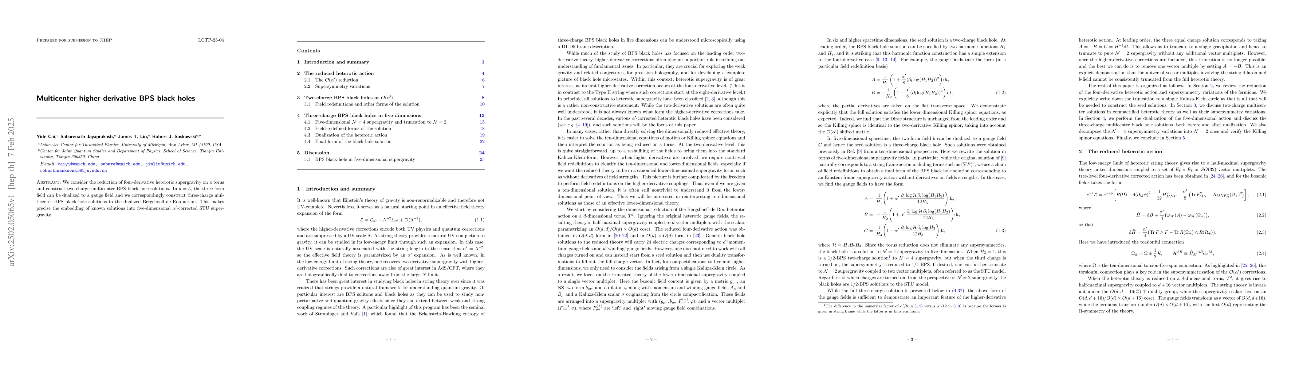 Thumbnail for Multicenter higher-derivative BPS black holes