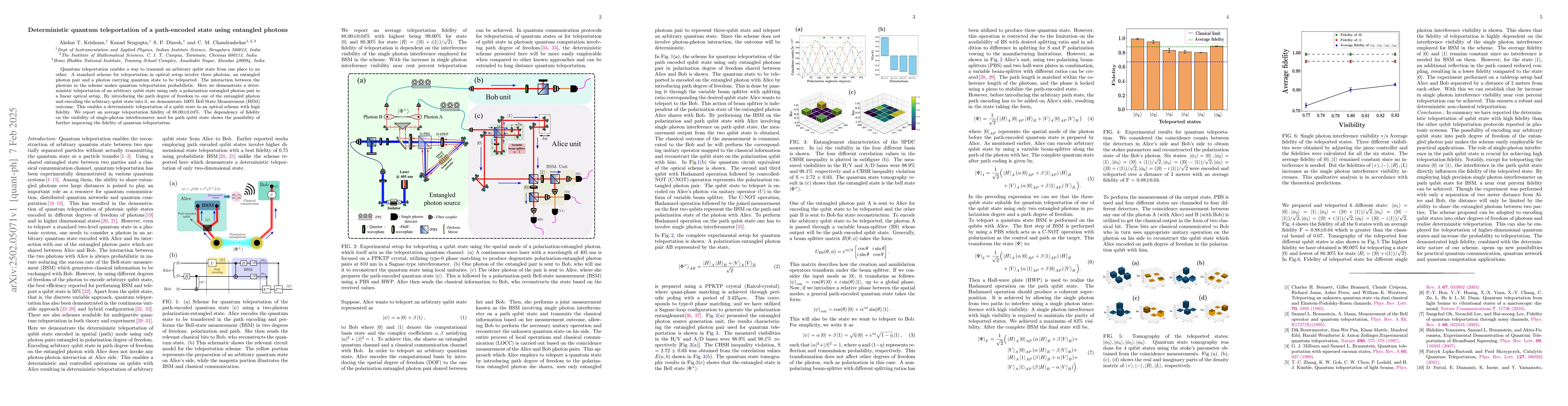Thumbnail for Deterministic quantum teleportation of a path-encoded state using
  entangled photons