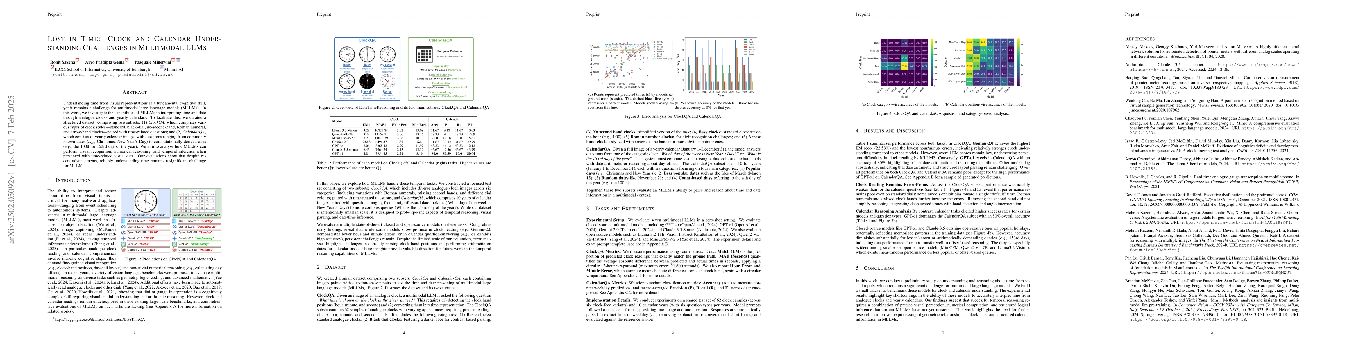 Thumbnail for Lost in Time: Clock and Calendar Understanding Challenges in Multimodal
  LLMs