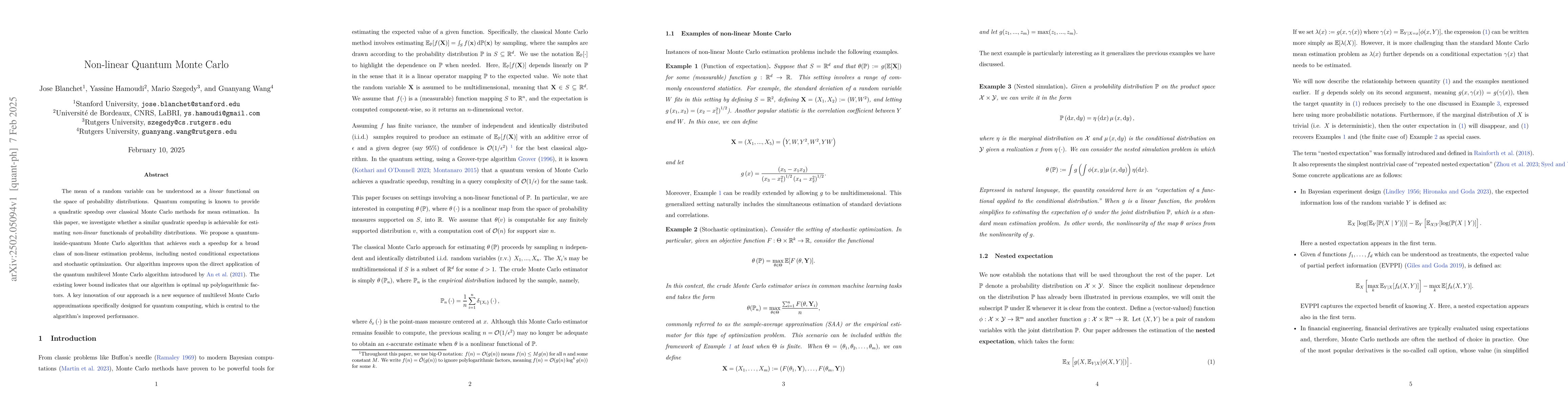 Thumbnail for Non-linear Quantum Monte Carlo
