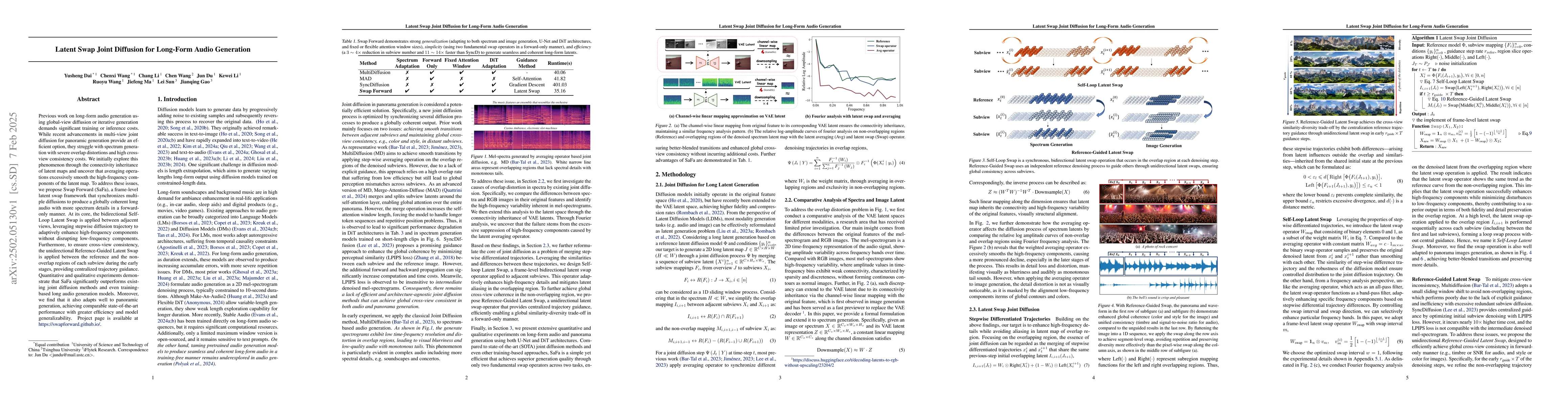 Thumbnail for Latent Swap Joint Diffusion for Long-Form Audio Generation