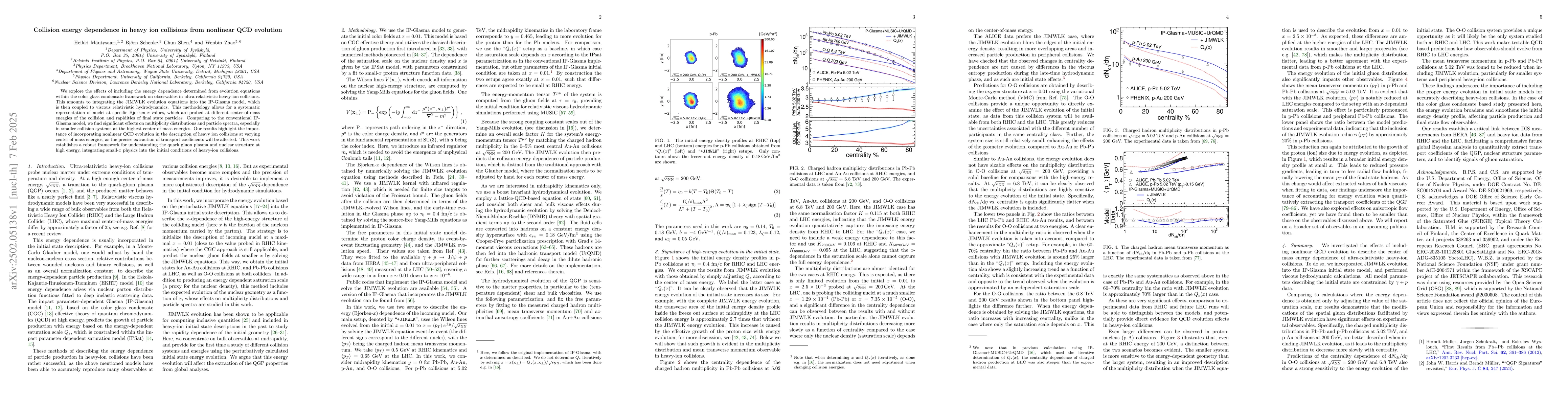 Thumbnail for Collision energy dependence in heavy ion collisions from nonlinear QCD
  evolution