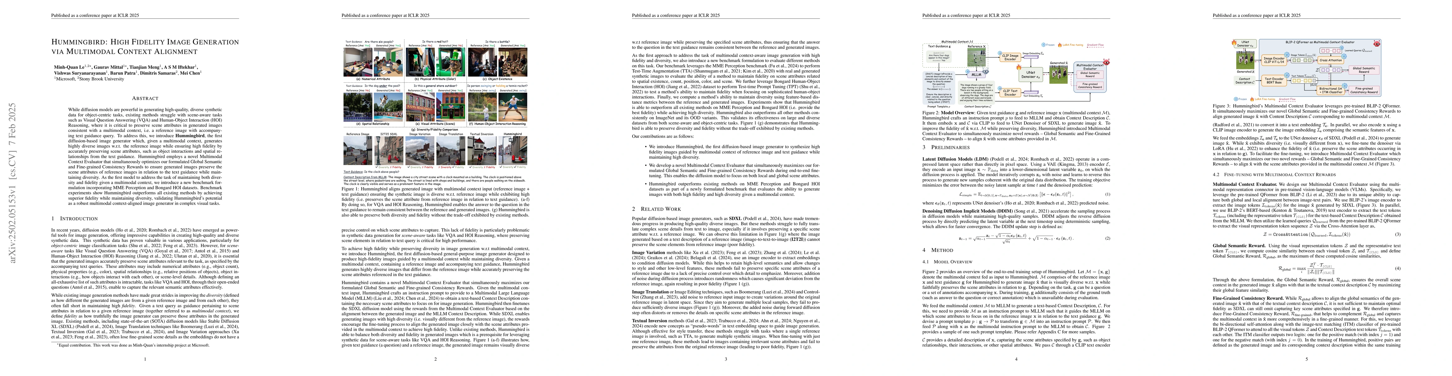 Thumbnail for Hummingbird: High Fidelity Image Generation via Multimodal Context
  Alignment
