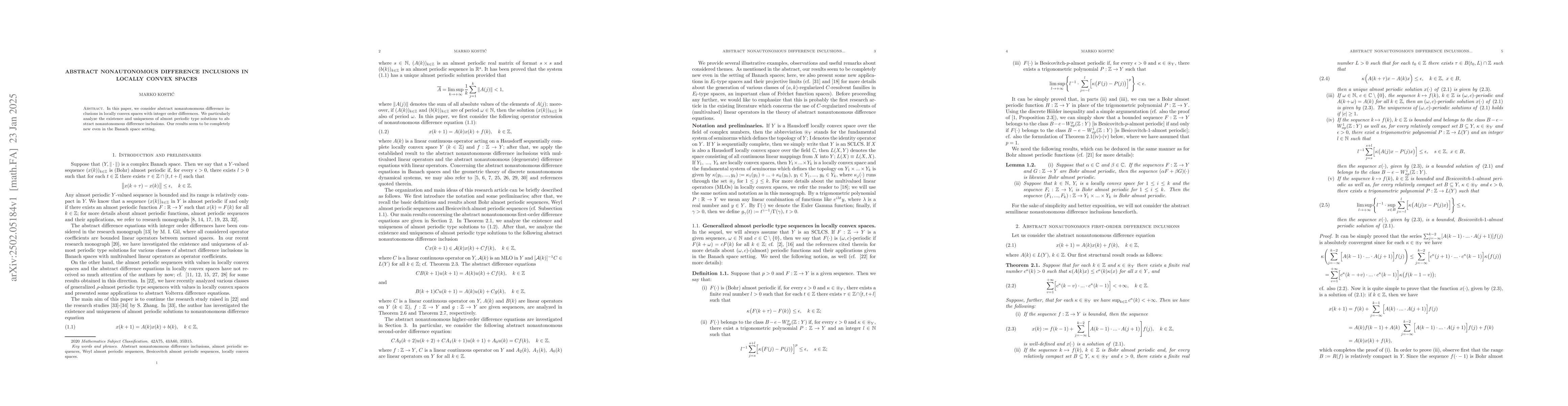 Thumbnail for Abstract nonautonomous difference inclusions in locally convex spaces