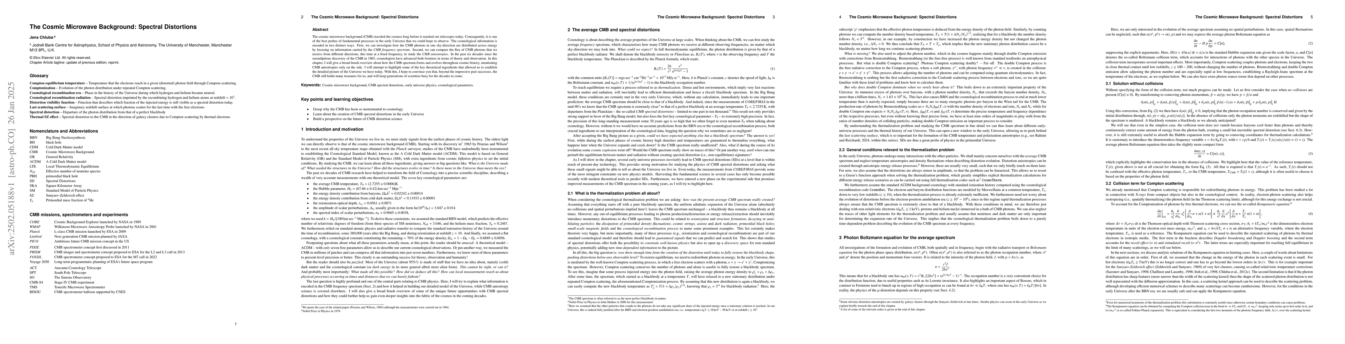 Thumbnail for The Cosmic Microwave Background: Spectral Distortions