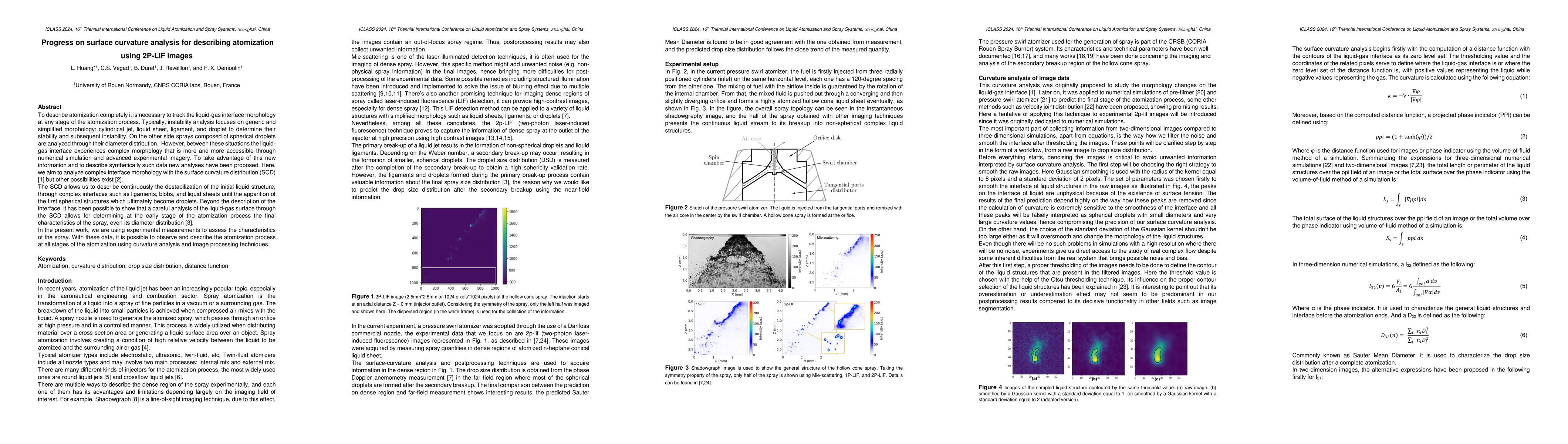 Thumbnail for Progress on surface curvature analysis for describing atomization using
  2P-LIF images
