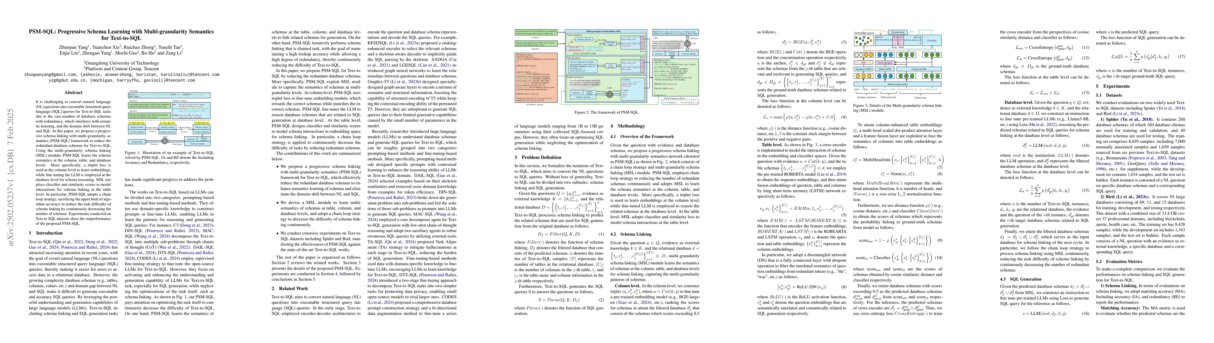 Thumbnail for PSM-SQL: Progressive Schema Learning with Multi-granularity Semantics
  for Text-to-SQL