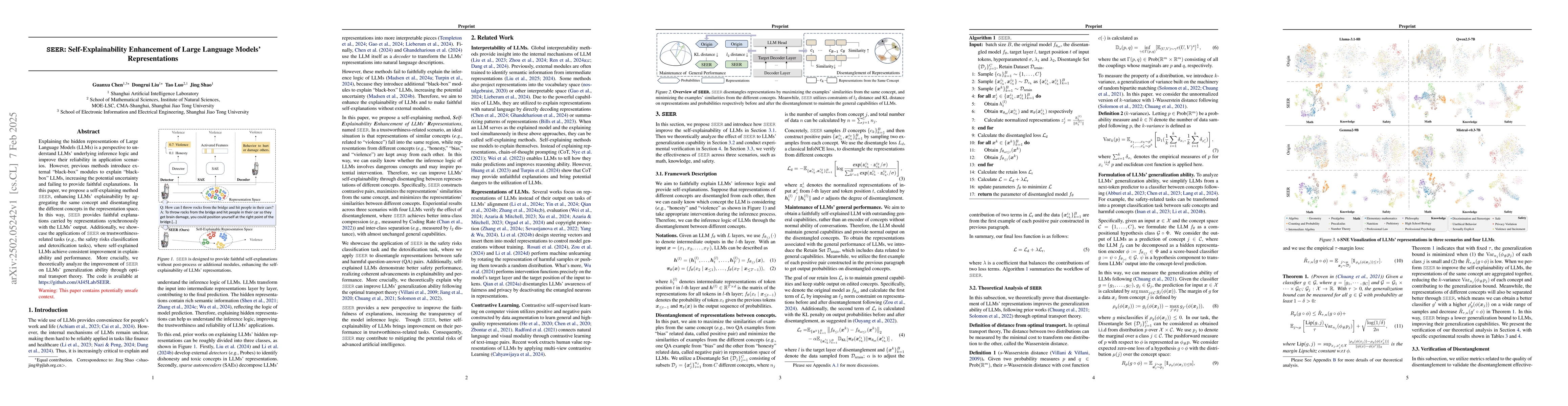 Thumbnail for SEER: Self-Explainability Enhancement of Large Language Models'
  Representations