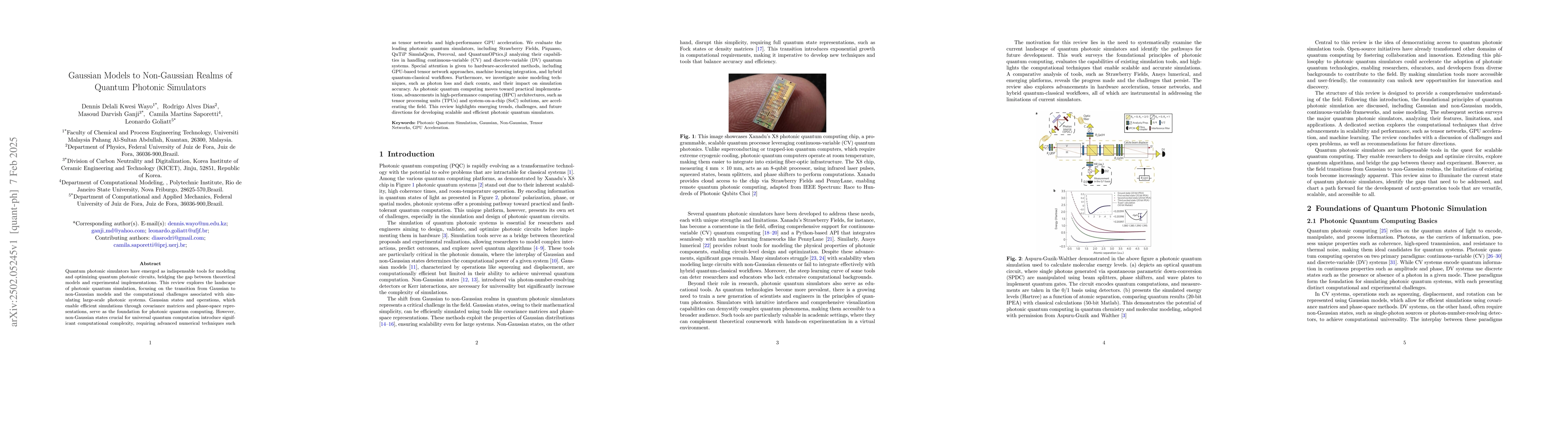 Thumbnail for Gaussian Models to Non-Gaussian Realms of Quantum Photonic Simulators