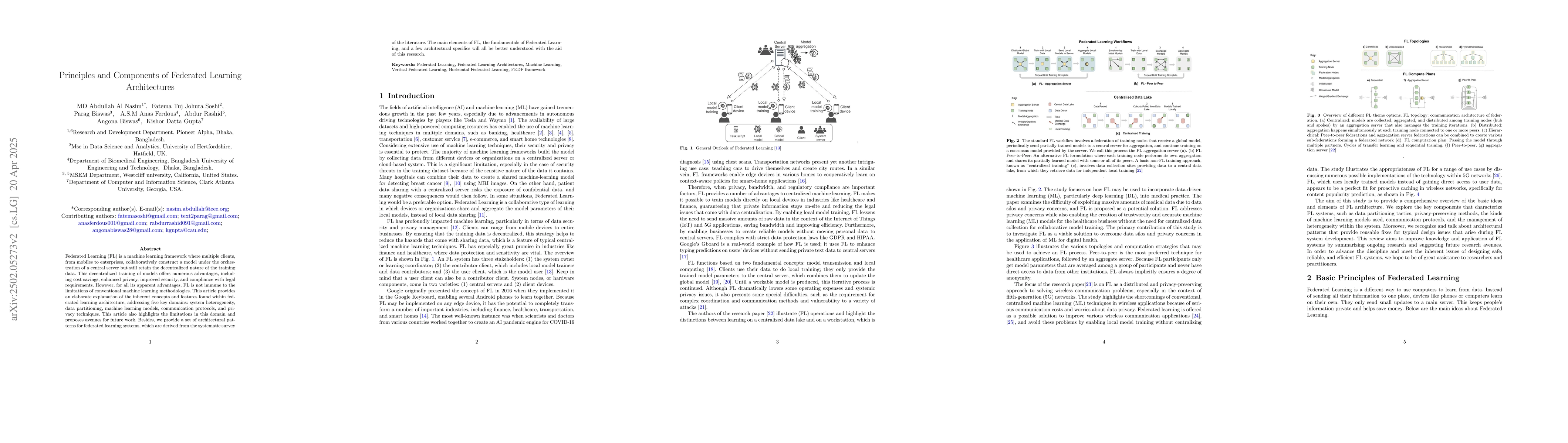 Thumbnail for Principles and Components of Federated Learning Architectures