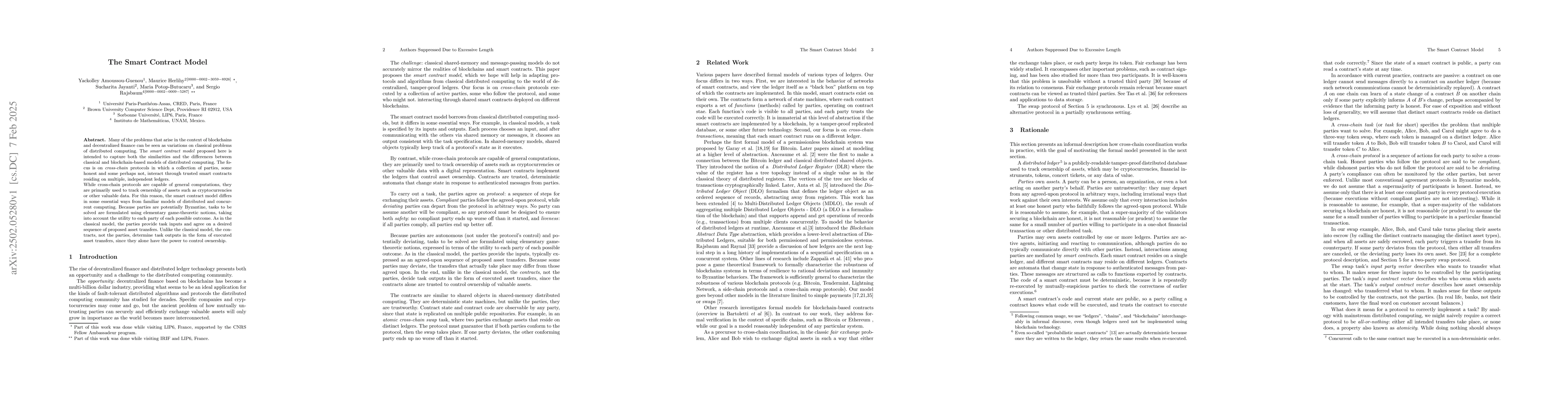 Thumbnail for The Smart Contract Model