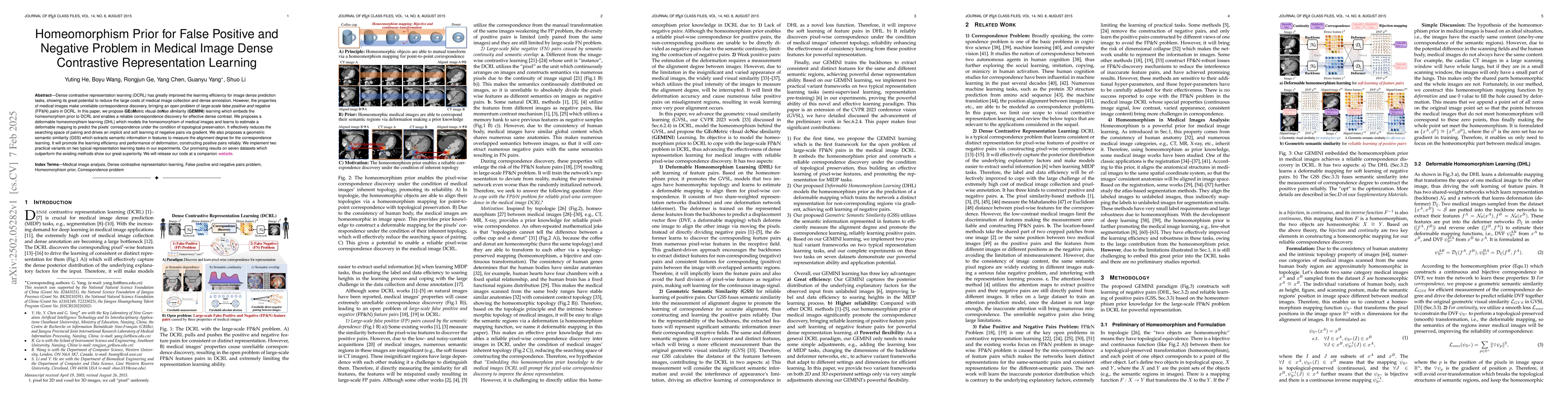 Thumbnail for Homeomorphism Prior for False Positive and Negative Problem in Medical
  Image Dense Contrastive Representation Learning