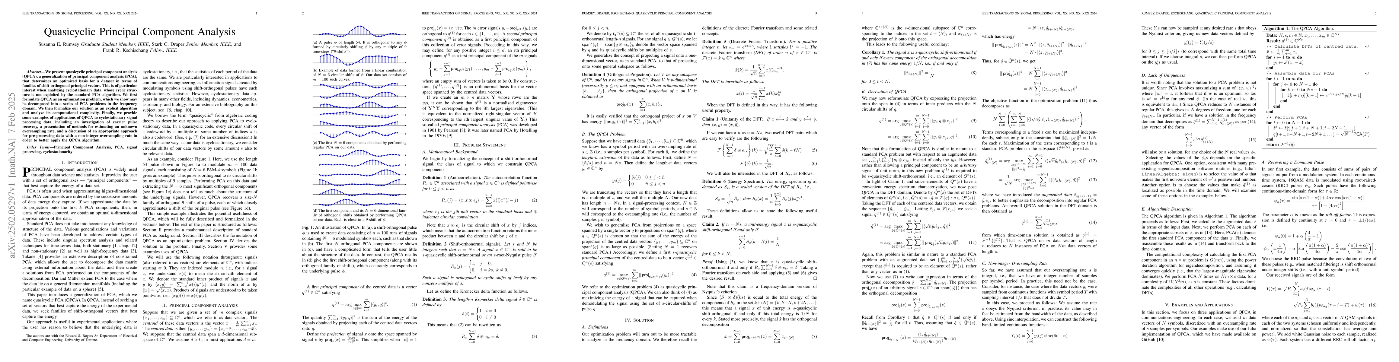 Thumbnail for Quasicyclic Principal Component Analysis