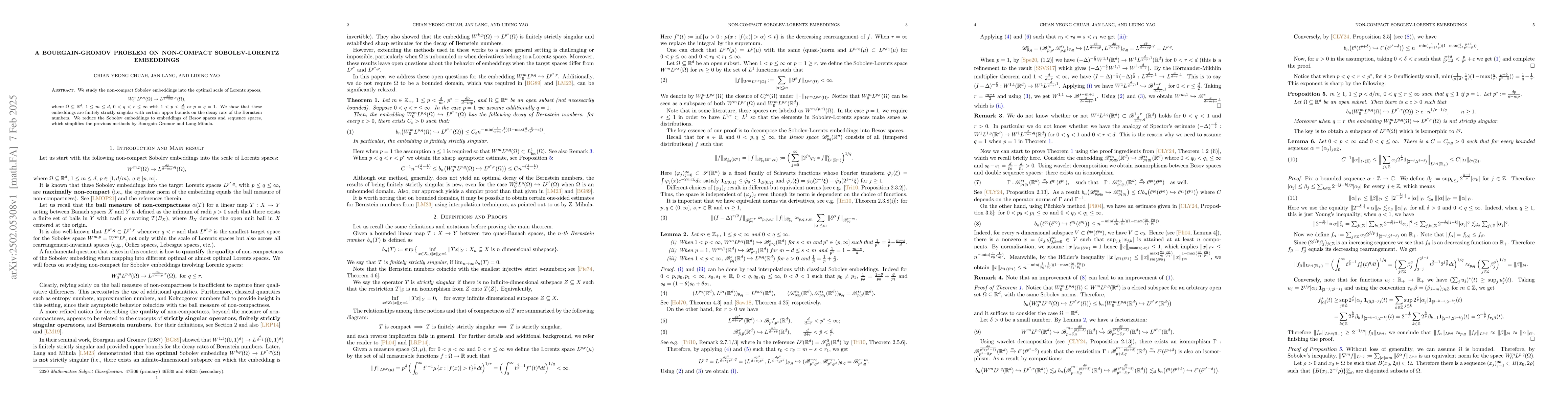 Thumbnail for A Bourgain-Gromov problem on non-compact Sobolev-Lorentz embeddings