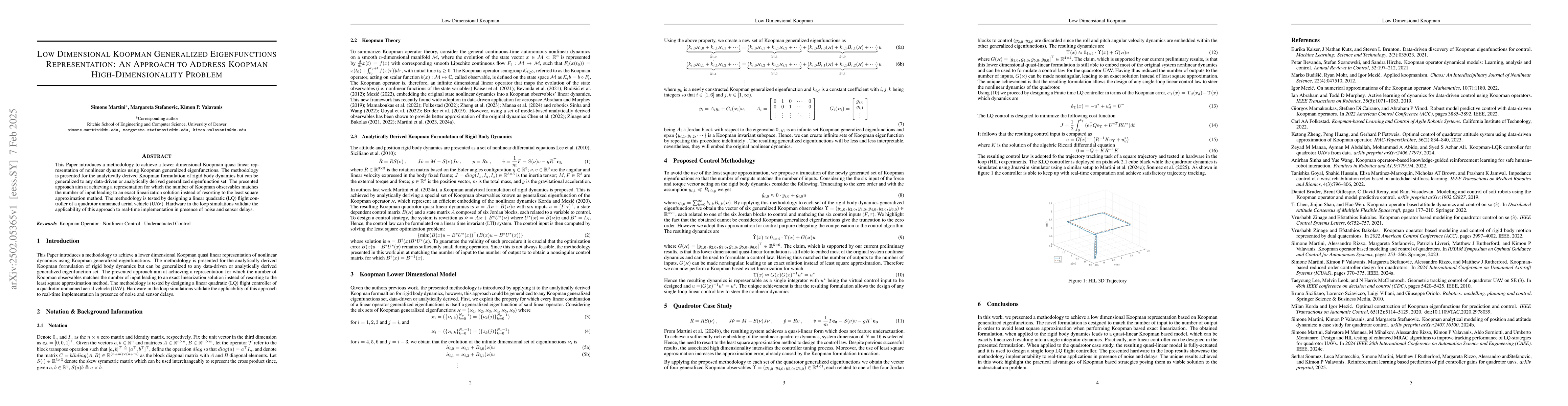 Thumbnail for Low Dimensional Koopman Generalized Eigenfunctions Representation: An
  Approach to Address Koopman High-Dimensionality Problem