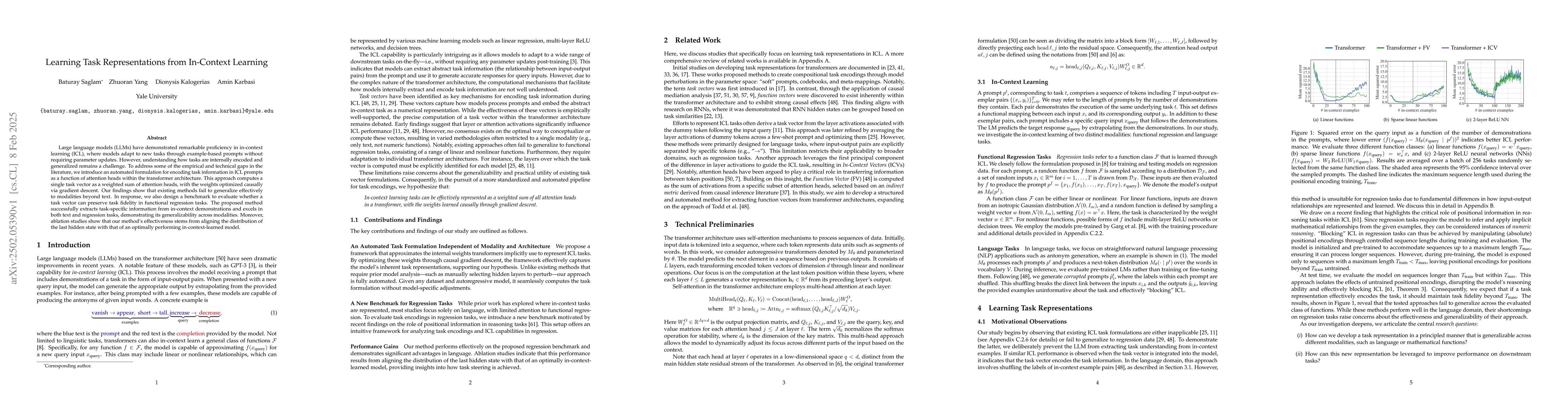 Thumbnail for Learning Task Representations from In-Context Learning