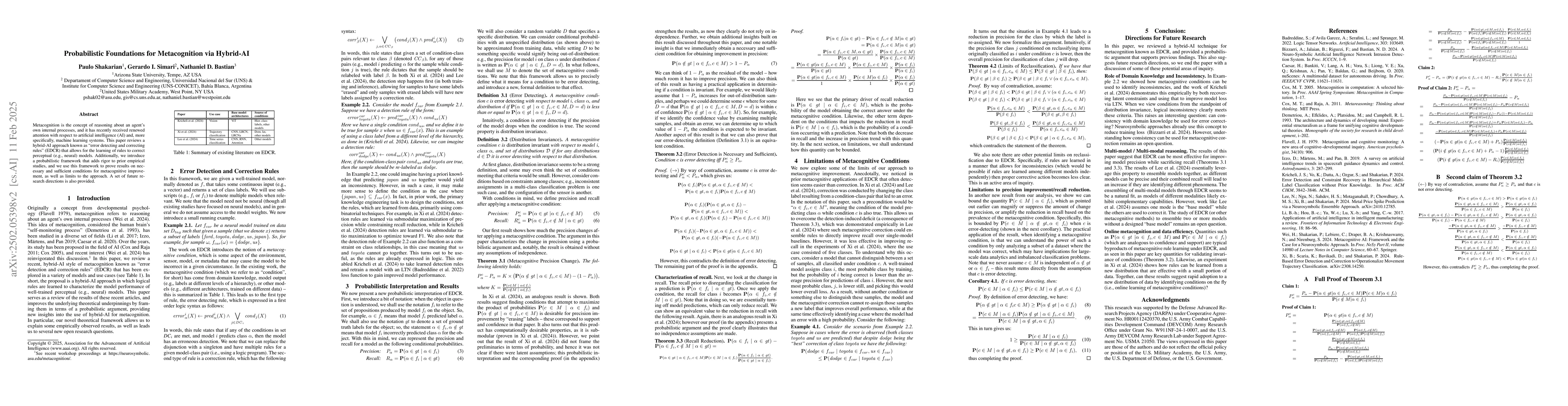 Thumbnail for Probabilistic Foundations for Metacognition via Hybrid-AI