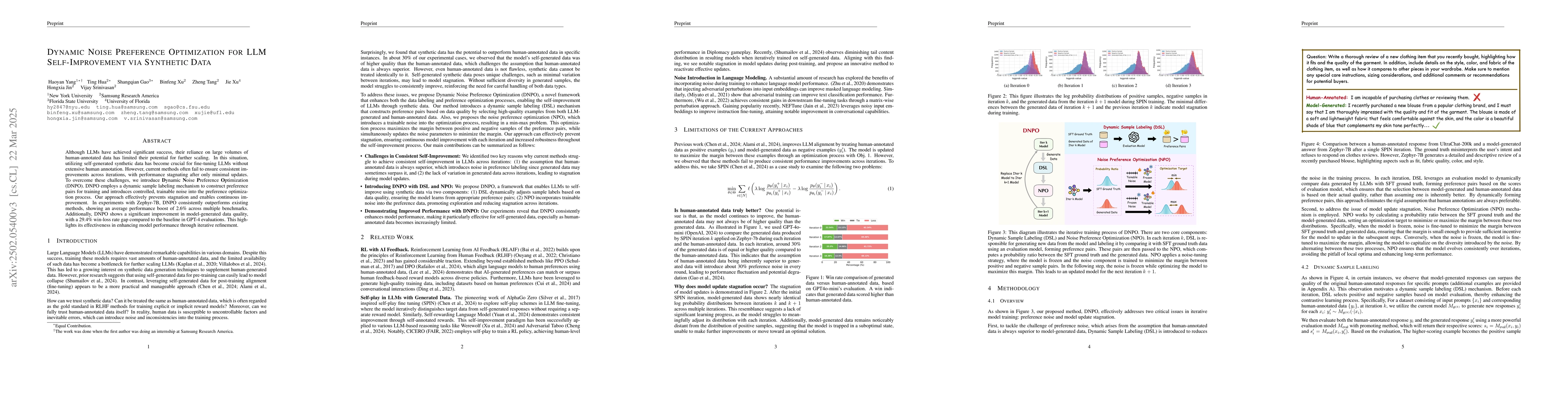 Thumbnail for Dynamic Noise Preference Optimization for LLM Self-Improvement via
  Synthetic Data
