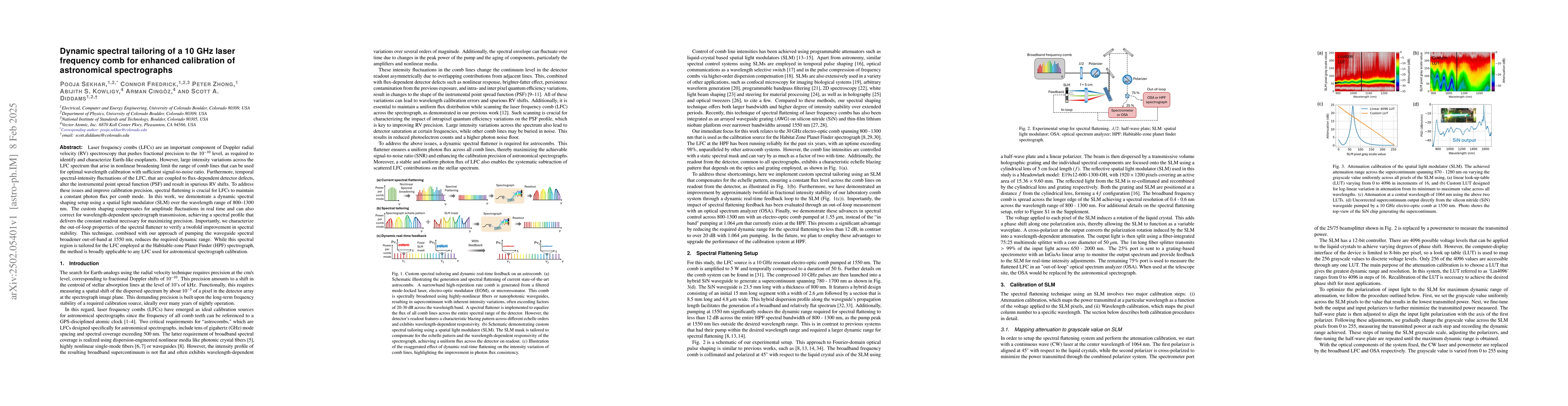Thumbnail for Dynamic spectral tailoring of a 10 GHz laser frequency comb for enhanced
  calibration of astronomical spectrographs