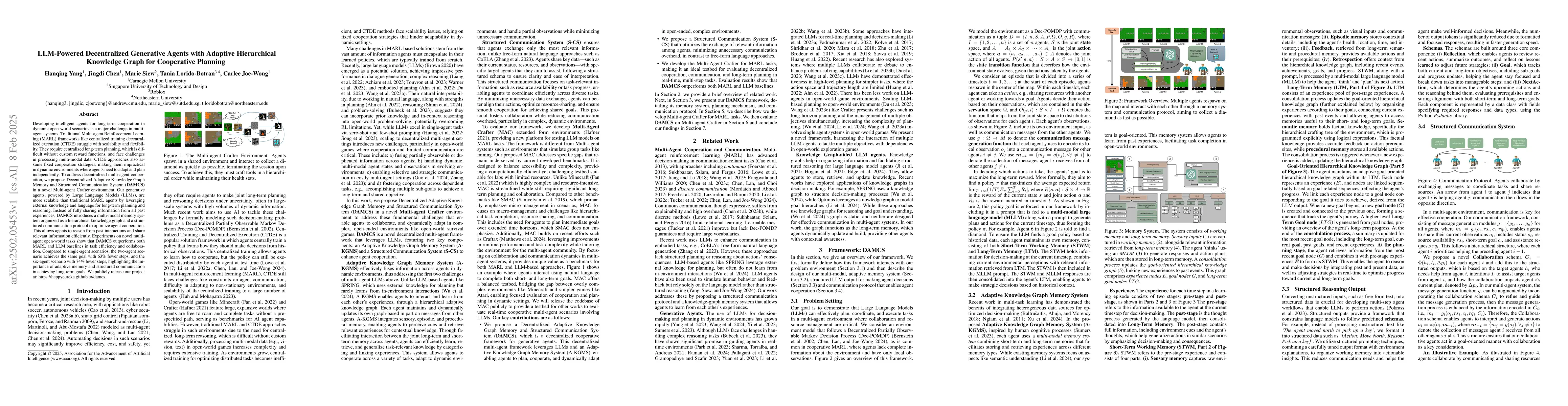 Thumbnail for LLM-Powered Decentralized Generative Agents with Adaptive Hierarchical
  Knowledge Graph for Cooperative Planning